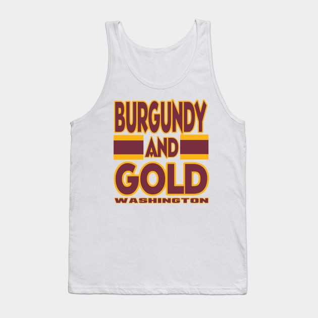 DC LYFE Burgundy and Gold Washington Tank Top by pralonhitam